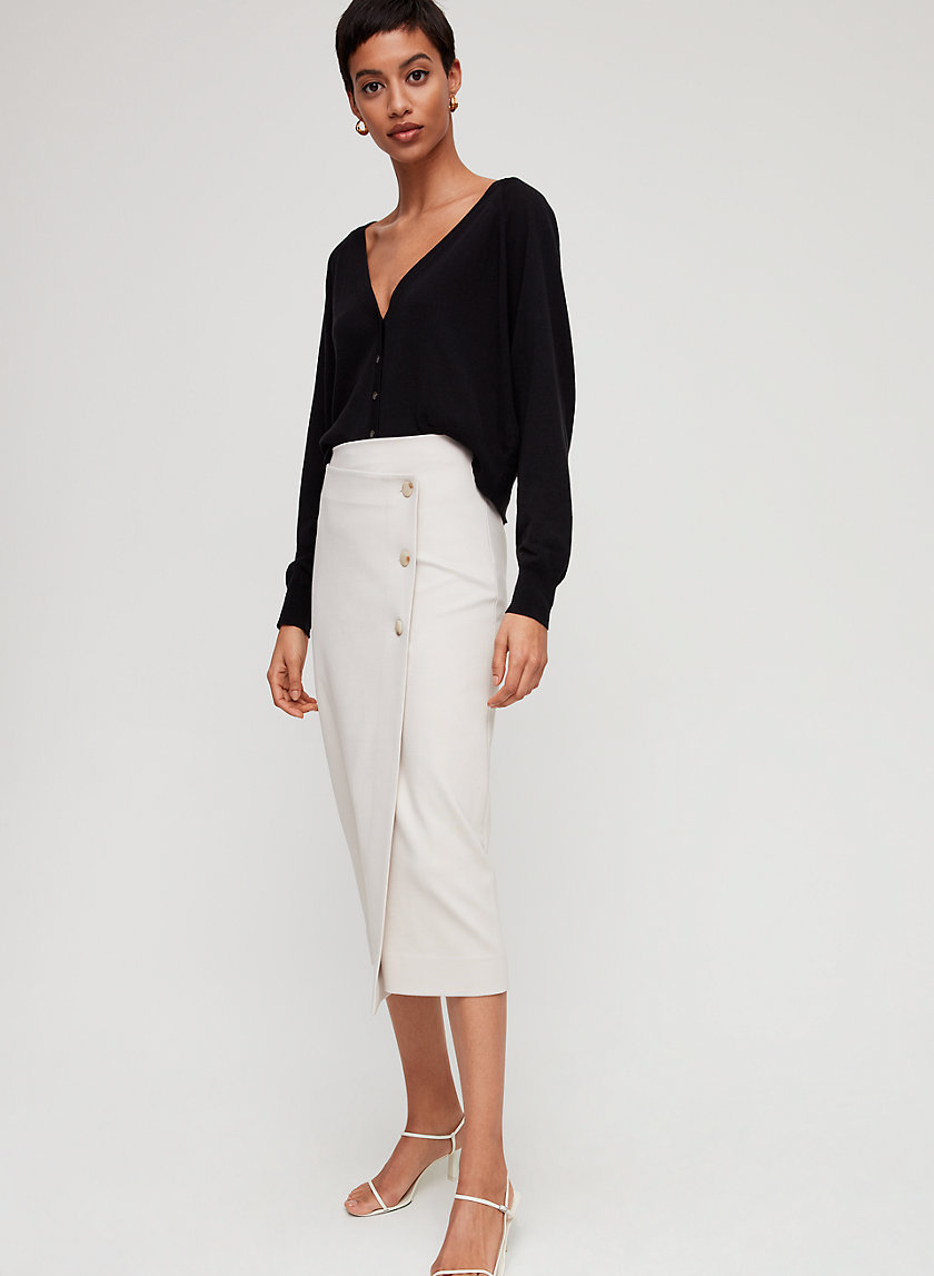 BILLY SKIRT - Buttoned, wrap midi skirt BILLY SKIRT - Buttoned, wrap midi skirt