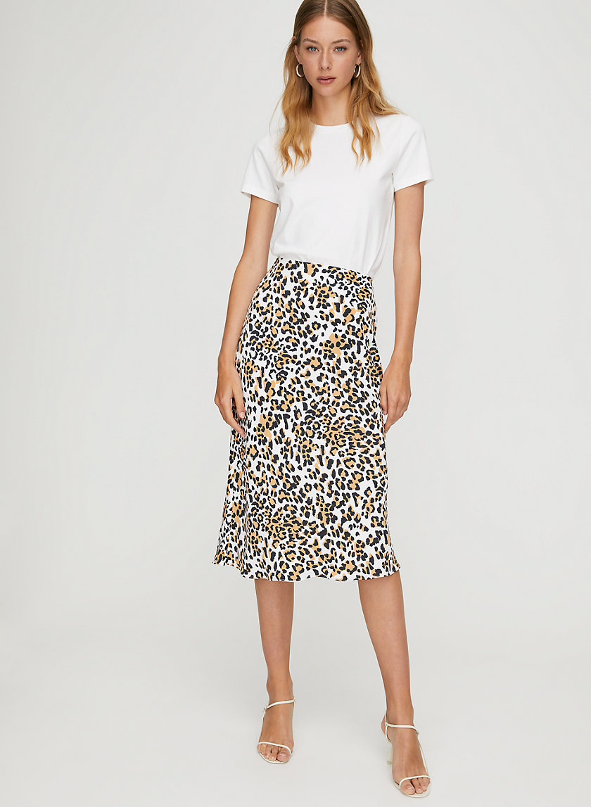 LEOPARD SLIP SKIRT - Leopard-print midi skirt LEOPARD SLIP SKIRT - Leopard-print midi skirt