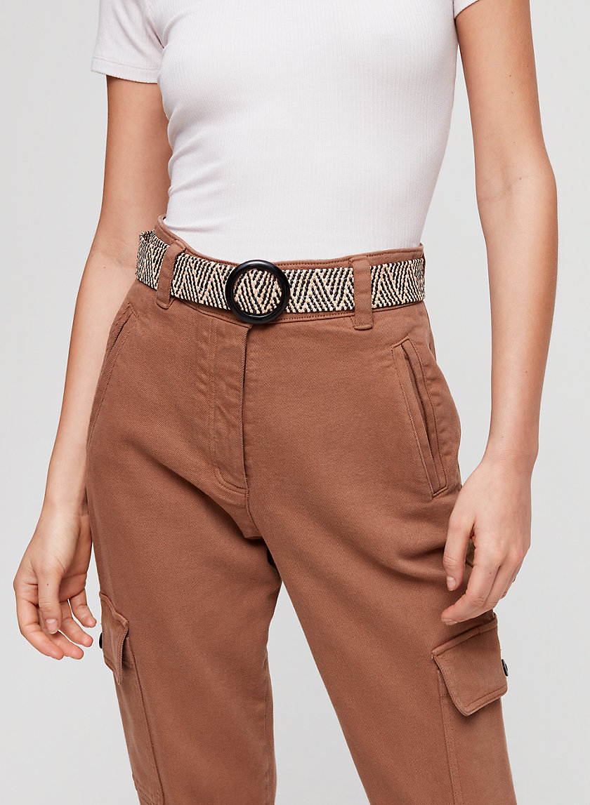 JESSIE BUCKLE BELT - Vintage-inspired, faux straw belt JESSIE BUCKLE BELT - Vintage-inspired, faux straw belt