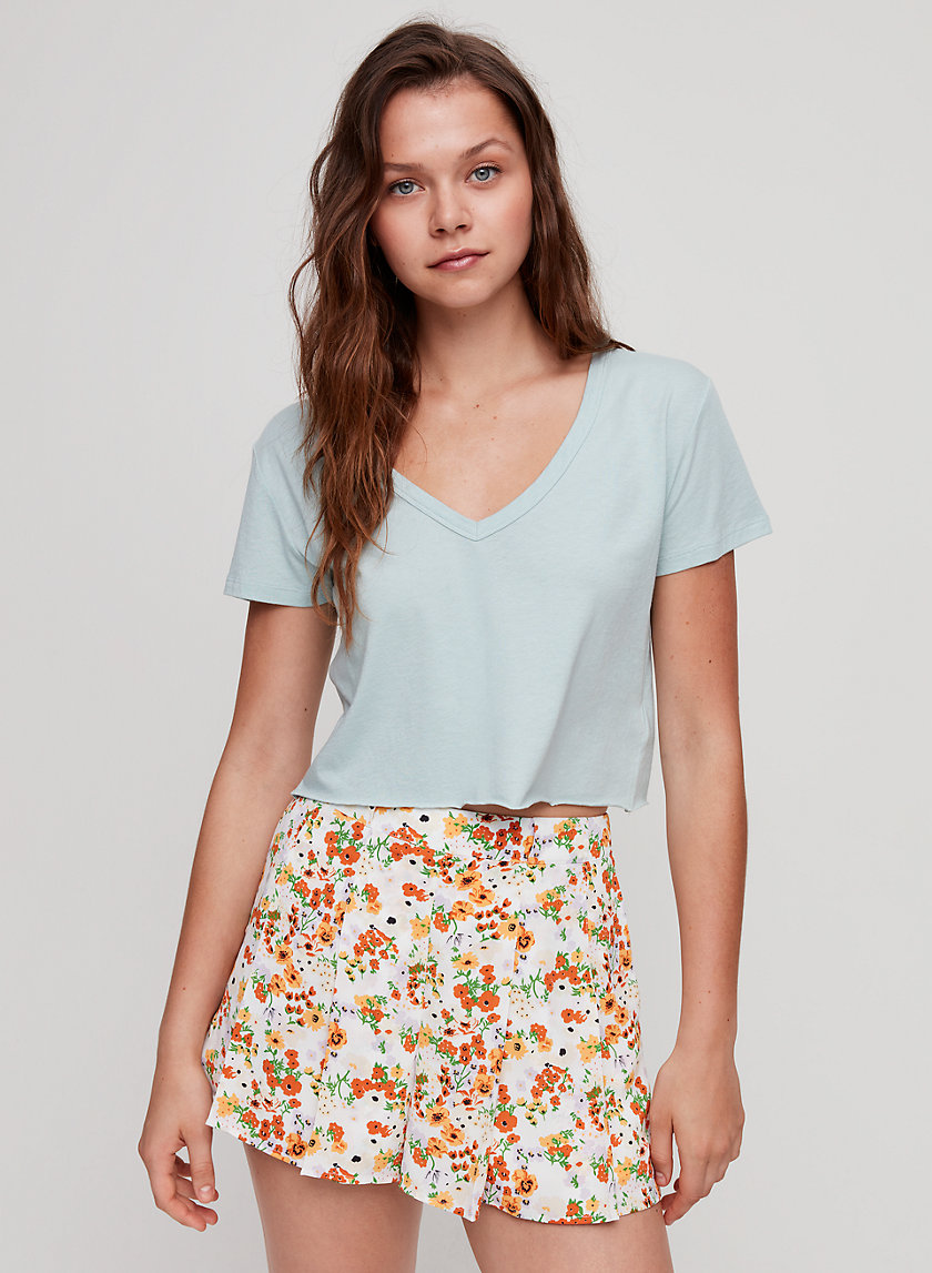SARAH T-SHIRT - Cropped, V-neck t-shirt SARAH T-SHIRT - Cropped, V-neck t-shirt