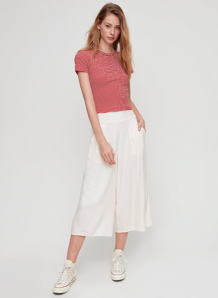 EVERDEEN T-SHIRT - Striped, ribbed t-shirt EVERDEEN T-SHIRT - Striped, ribbed t-shirt