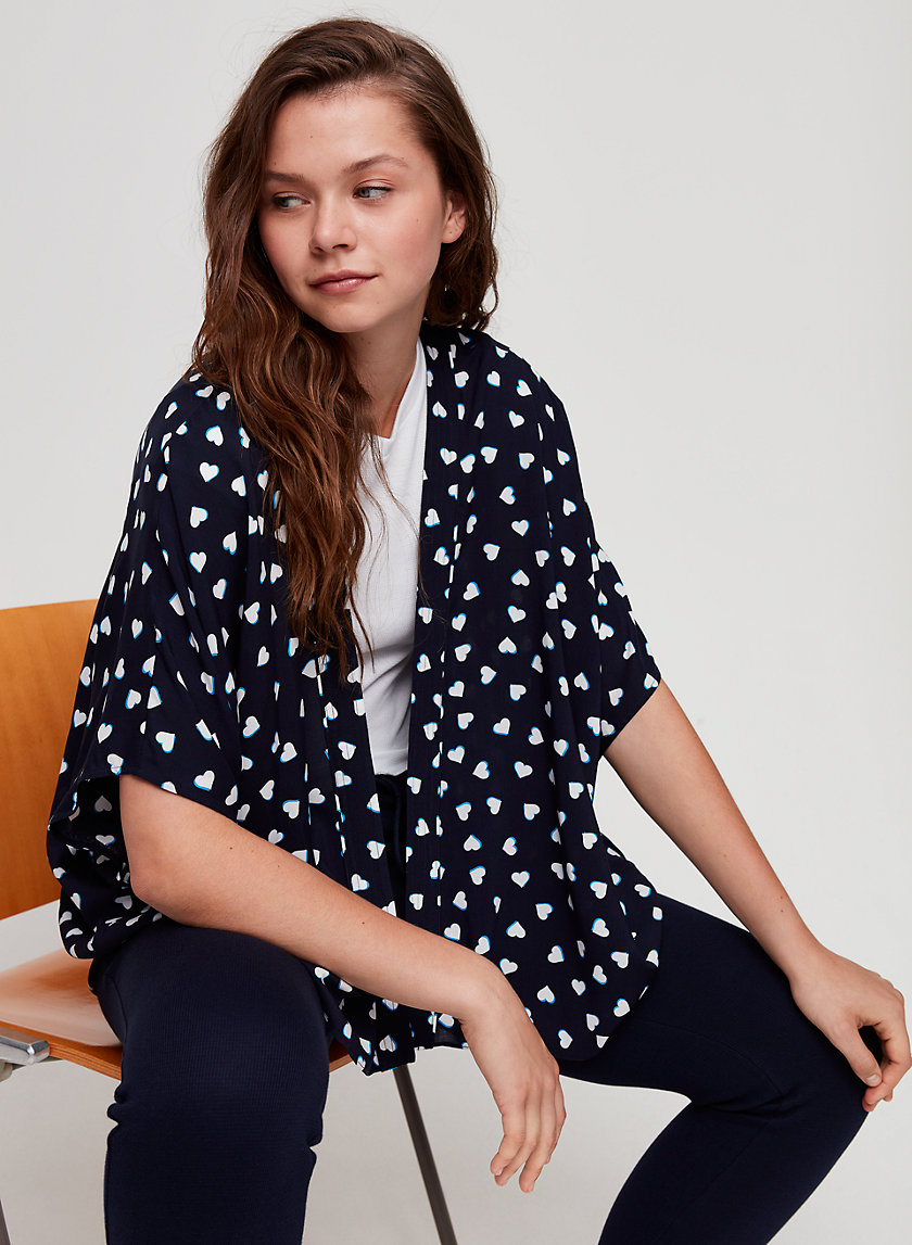 COSIMA KIMONO - Heart-print short kimono COSIMA KIMONO - Heart-print short kimono