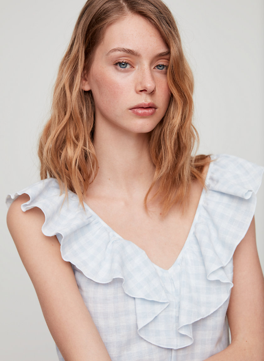 CALLIOPE BLOUSE - Ruffled gingham blouse CALLIOPE BLOUSE - Ruffled gingham blouse