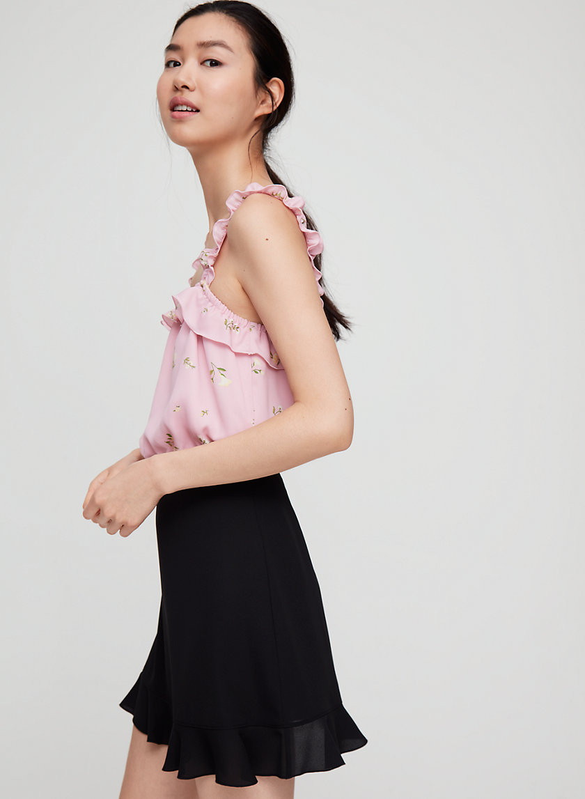HADDEN SKIRT - High-waisted, ruffled mini skirt HADDEN SKIRT - High-waisted, ruffled mini skirt