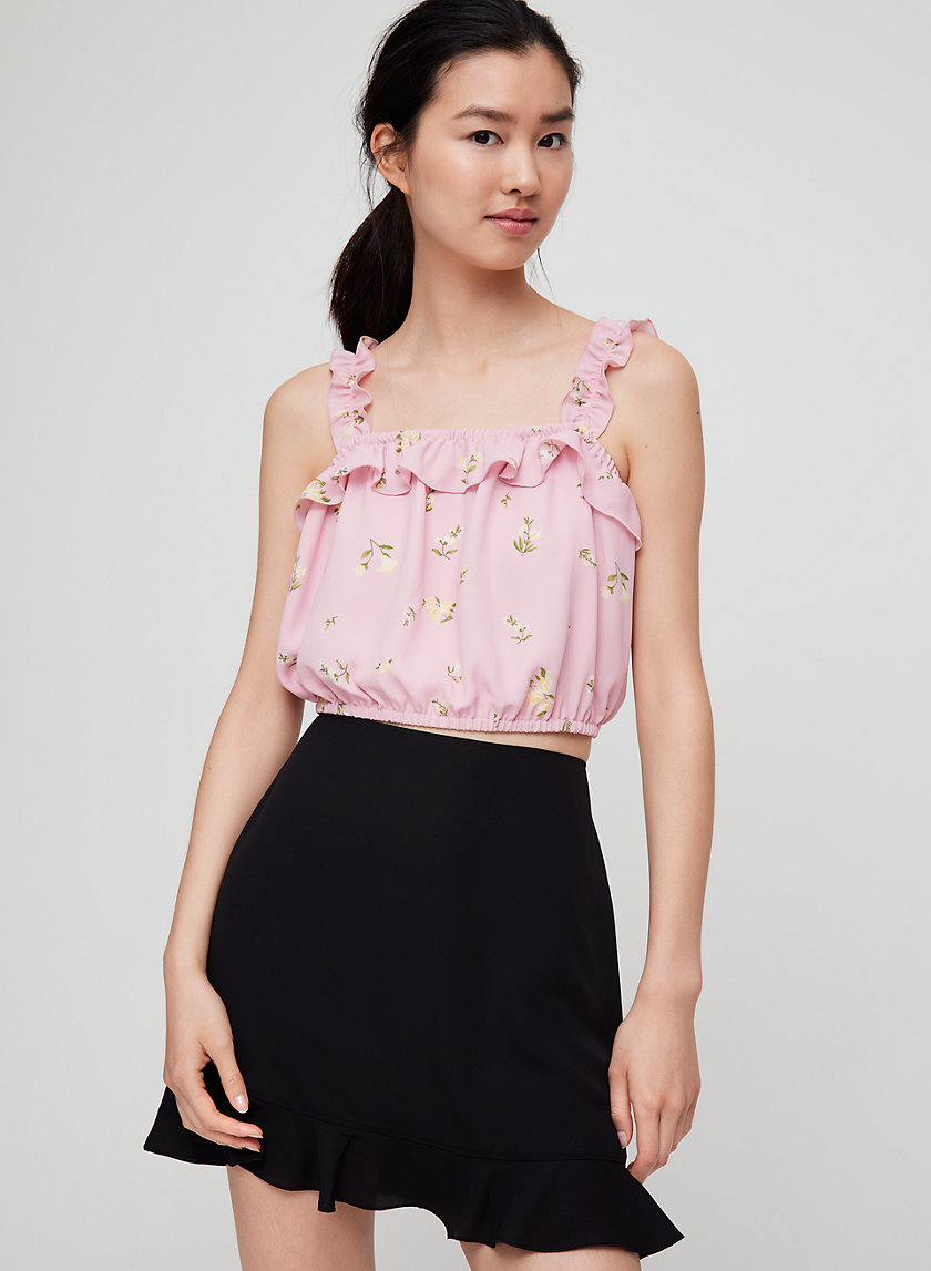 HADDEN SKIRT - High-waisted, ruffled mini skirt HADDEN SKIRT - High-waisted, ruffled mini skirt