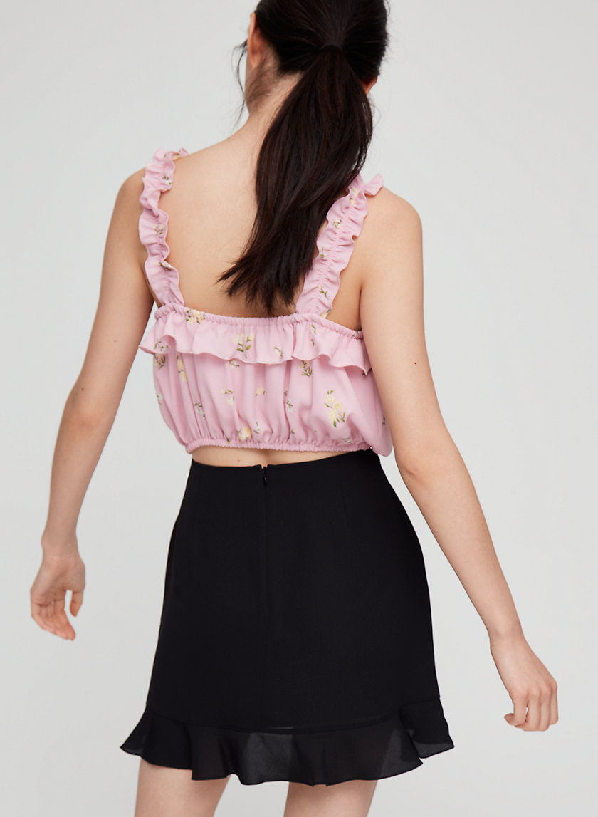 HADDEN SKIRT - High-waisted, ruffled mini skirt HADDEN SKIRT - High-waisted, ruffled mini skirt