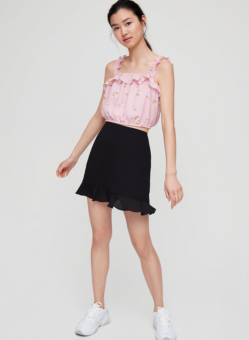 HADDEN SKIRT - High-waisted, ruffled mini skirt HADDEN SKIRT - High-waisted, ruffled mini skirt