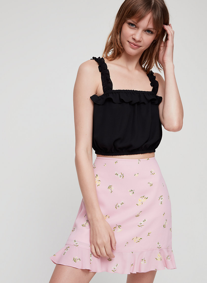 HADDEN SKIRT - Floral, ruffled mini skirt HADDEN SKIRT - Floral, ruffled mini skirt