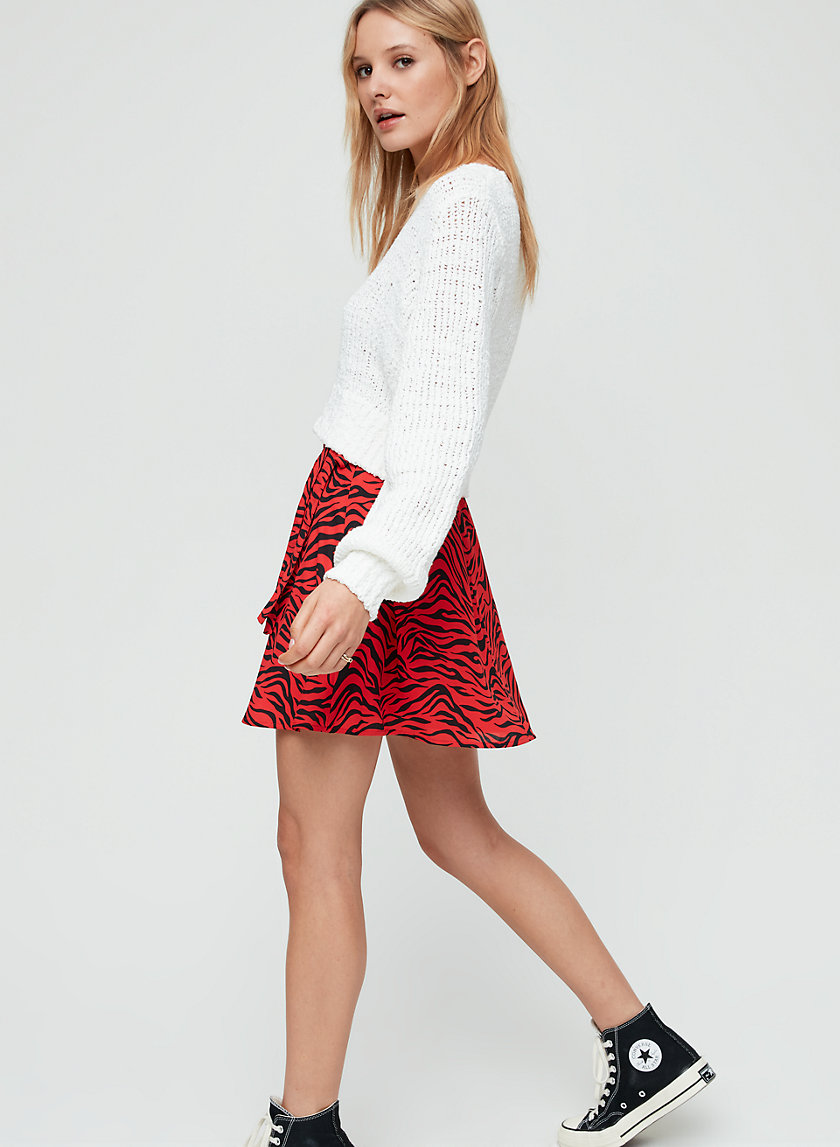 ARIEL SKIRT - Zebra-Print Wrap Skirt ARIEL SKIRT - Zebra-Print Wrap Skirt