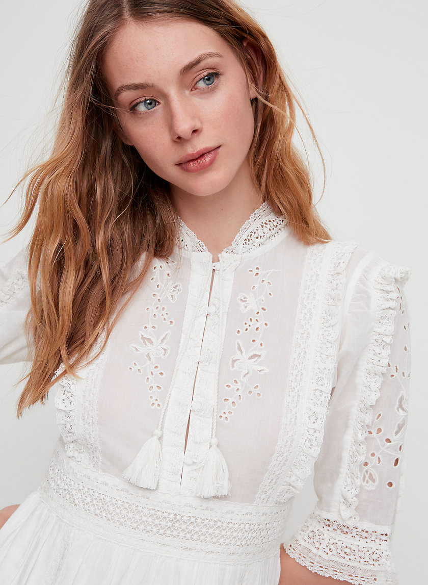 aritzia eyelet dress