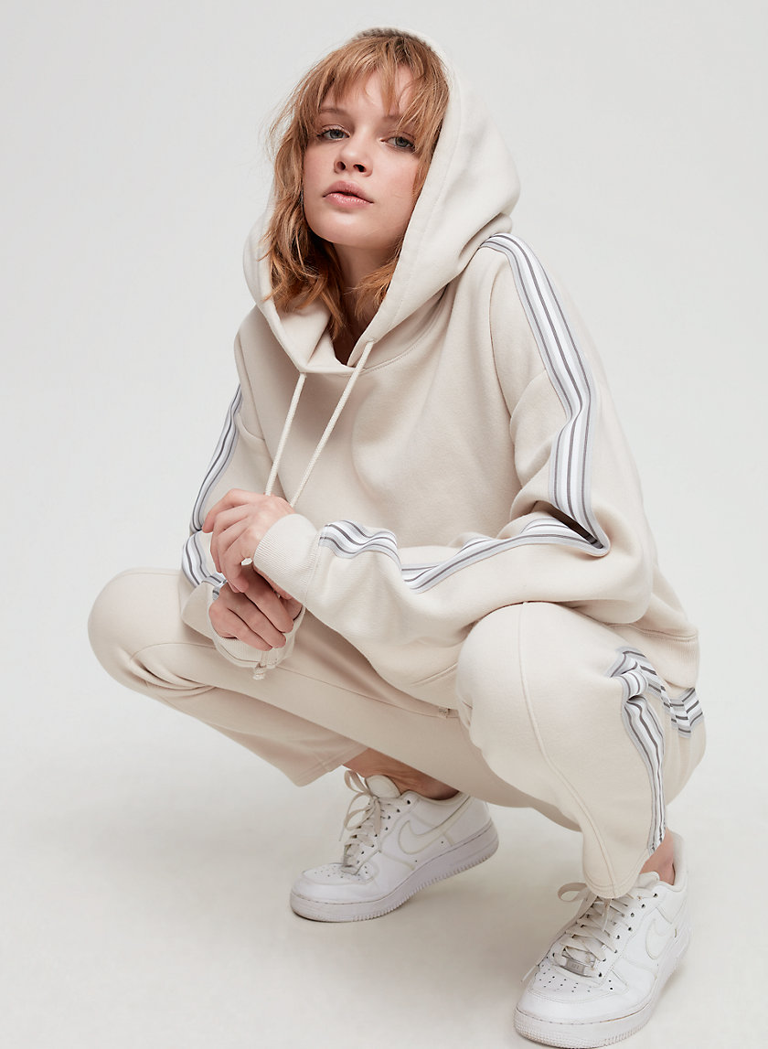 THE ICONIC HOODIE - Cropped hoodie with side stripe THE ICONIC HOODIE - Cropped hoodie with side stripe