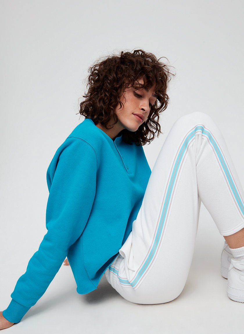 PETRA SWEATER - Fleece henley sweatshirt PETRA SWEATER - Fleece henley sweatshirt