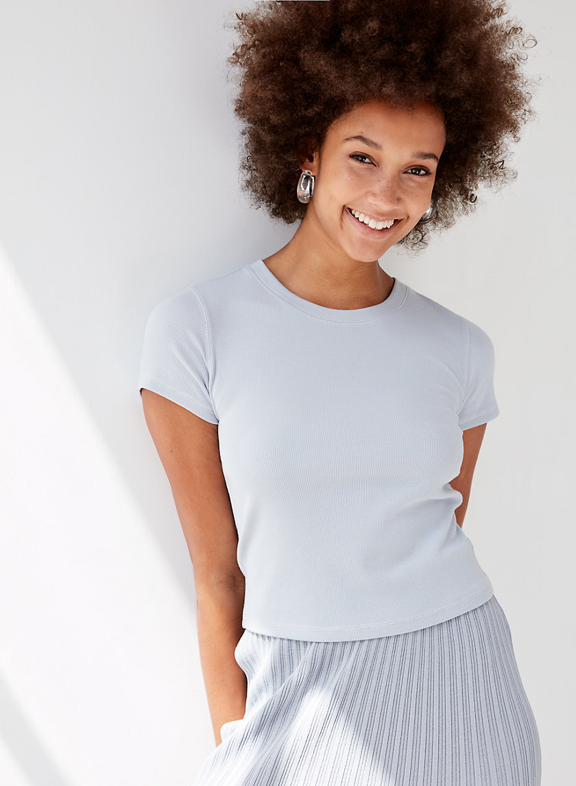 HELAINE T-SHIRT - Ribbed, crewneck t-shirt HELAINE T-SHIRT - Ribbed, crewneck t-shirt