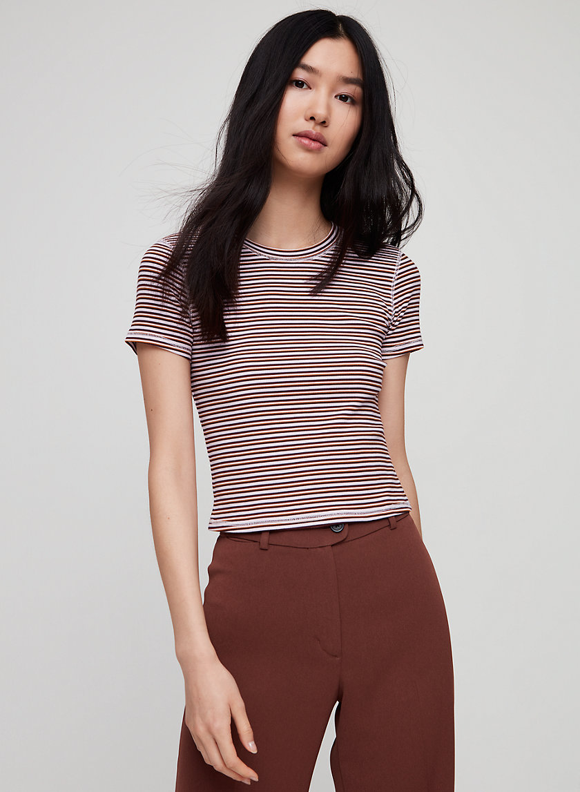 HELAINE T-SHIRT - Striped crewneck t-shirt HELAINE T-SHIRT - Striped crewneck t-shirt