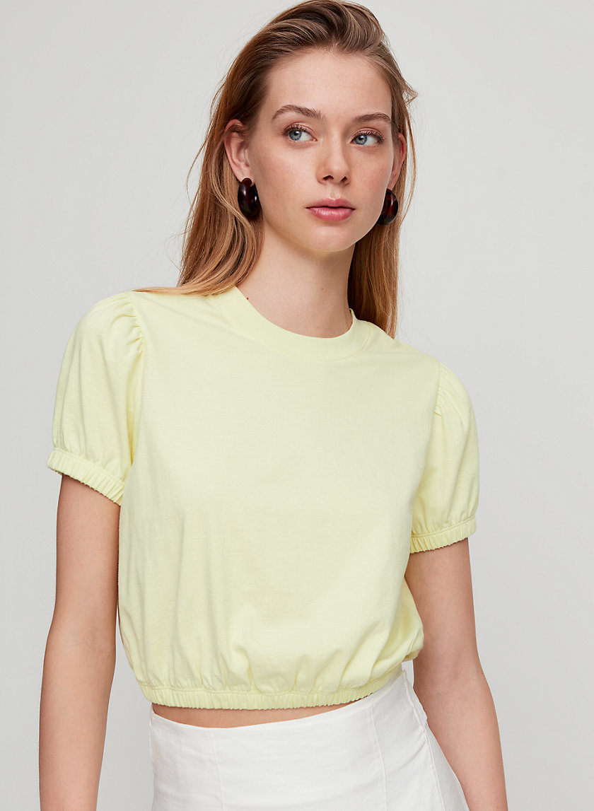 PIAGET T-SHIRT - Cropped, cinched-waist t-shirt PIAGET T-SHIRT - Cropped, cinched-waist t-shirt
