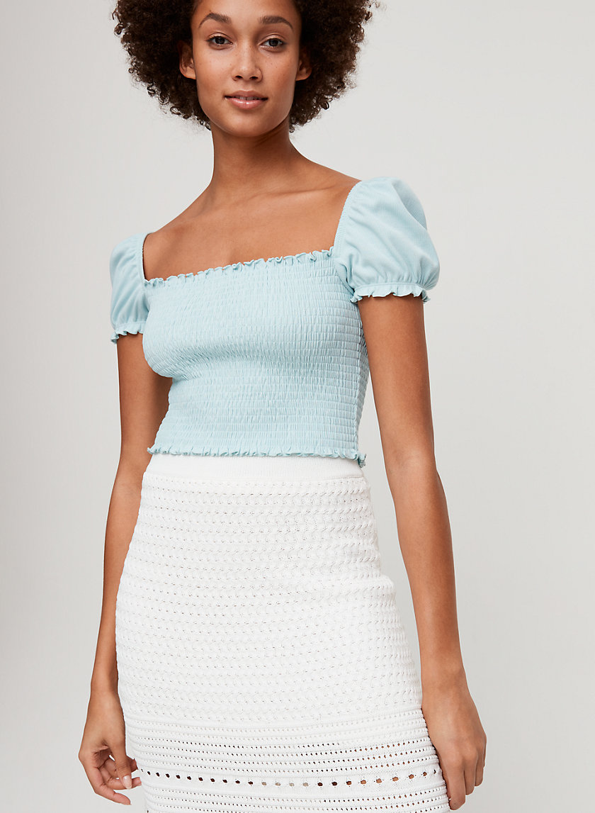 PRESLEY BLOUSE - Fitted puff-sleeve blouse PRESLEY BLOUSE - Fitted puff-sleeve blouse