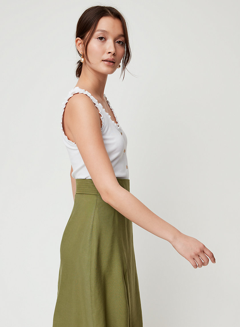 SLOANE TOP - Ruffled Scoop-Neck Tank Top SLOANE TOP - Ruffled Scoop-Neck Tank Top