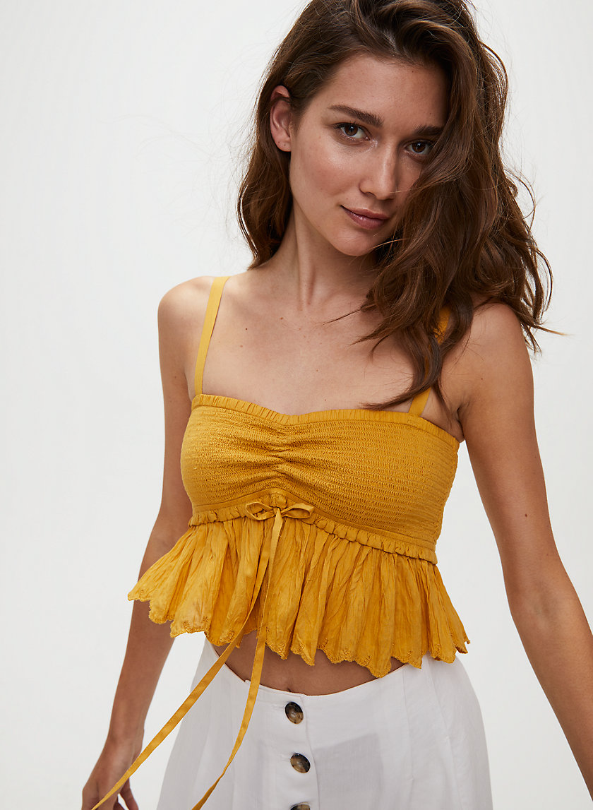 DAREAU CAMISOLE - Cropped smocked tank top DAREAU CAMISOLE - Cropped smocked tank top