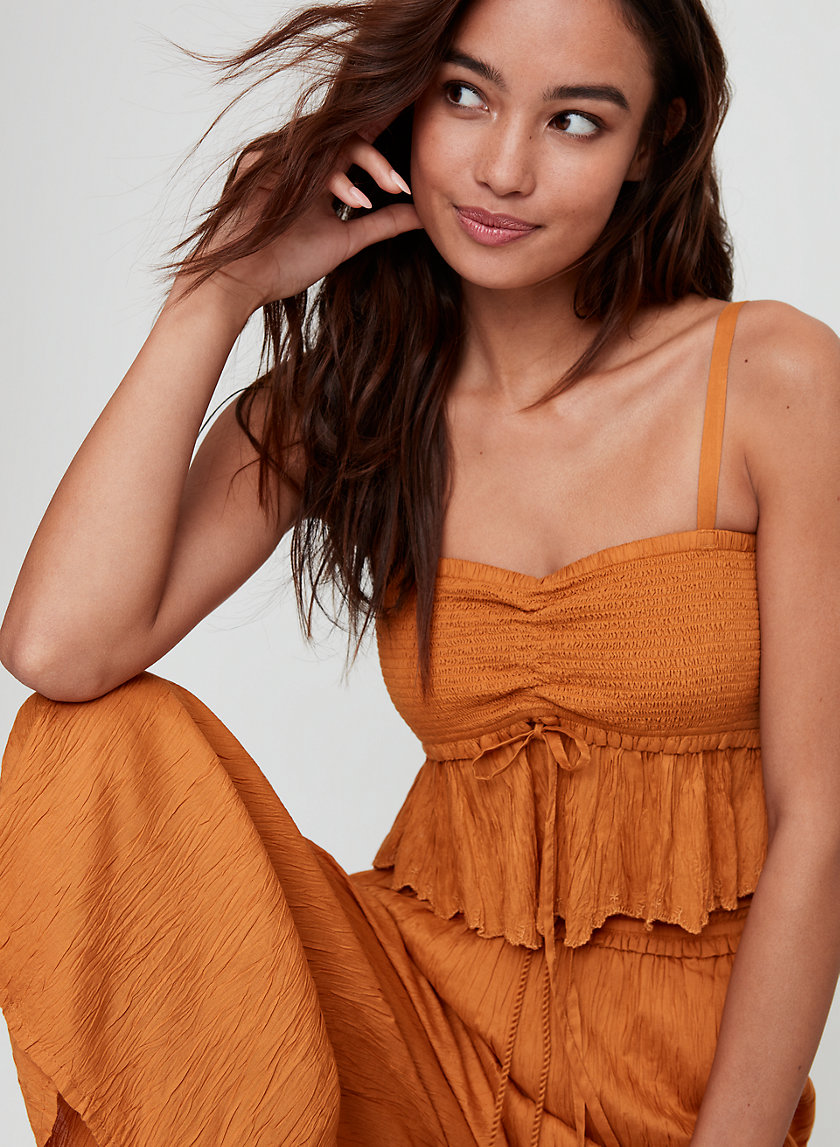DAREAU CAMISOLE - Cropped smocked tank top DAREAU CAMISOLE - Cropped smocked tank top