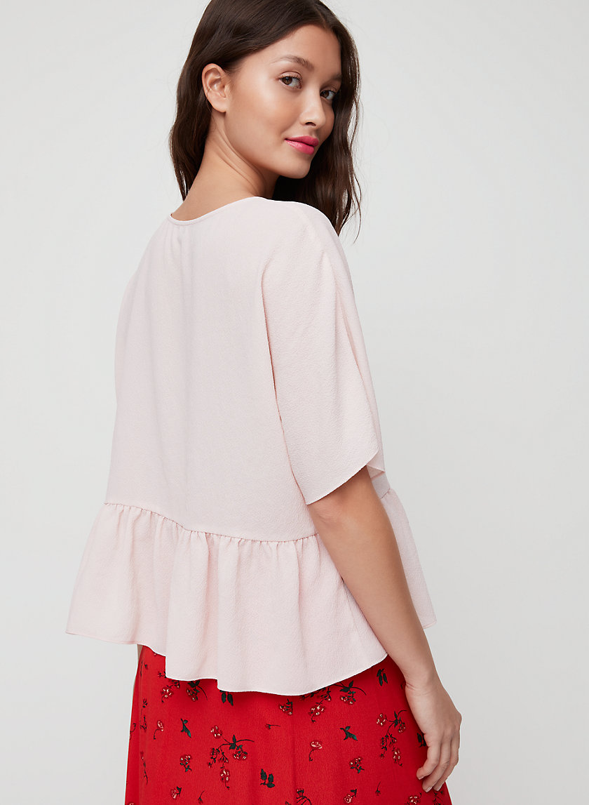 MACEE BLOUSE - Short-sleeve, peplum blouse MACEE BLOUSE - Short-sleeve, peplum blouse