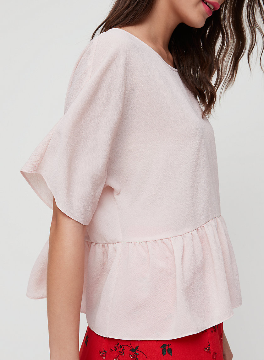 MACEE BLOUSE - Short-sleeve, peplum blouse MACEE BLOUSE - Short-sleeve, peplum blouse