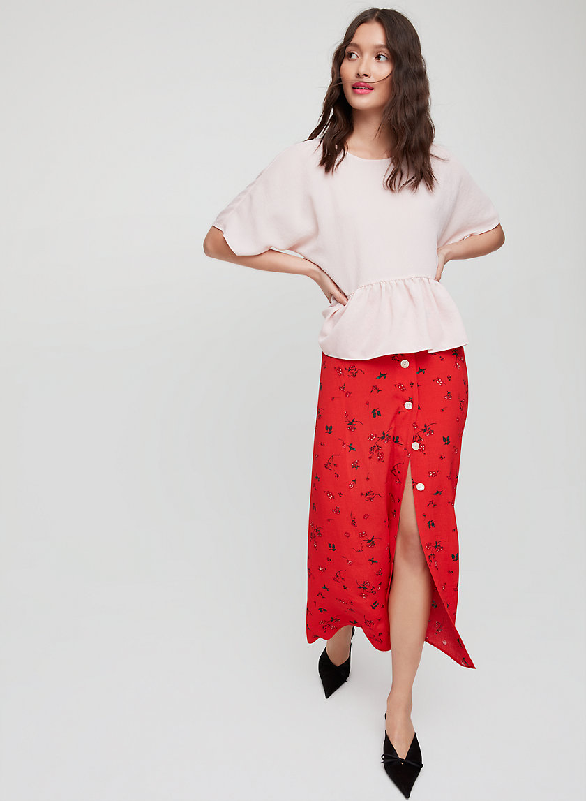MACEE BLOUSE - Short-sleeve, peplum blouse MACEE BLOUSE - Short-sleeve, peplum blouse