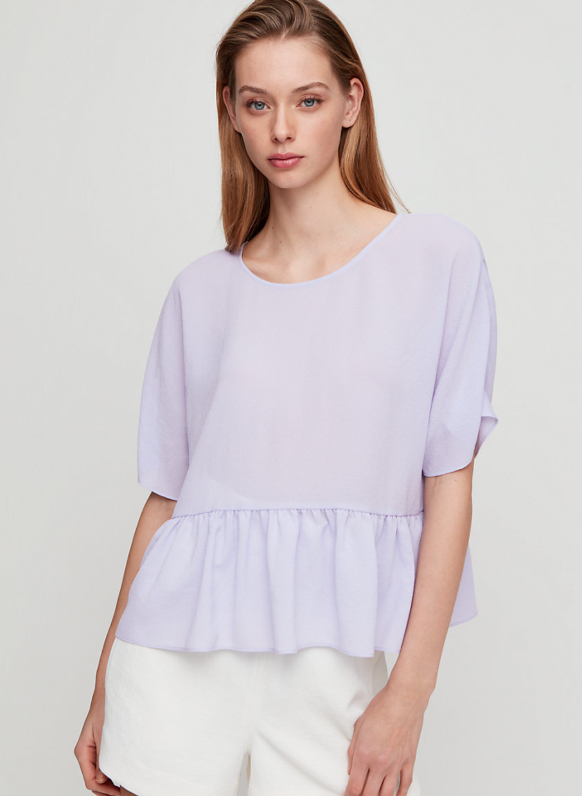 MACEE BLOUSE - Short-sleeve, peplum blouse MACEE BLOUSE - Short-sleeve, peplum blouse