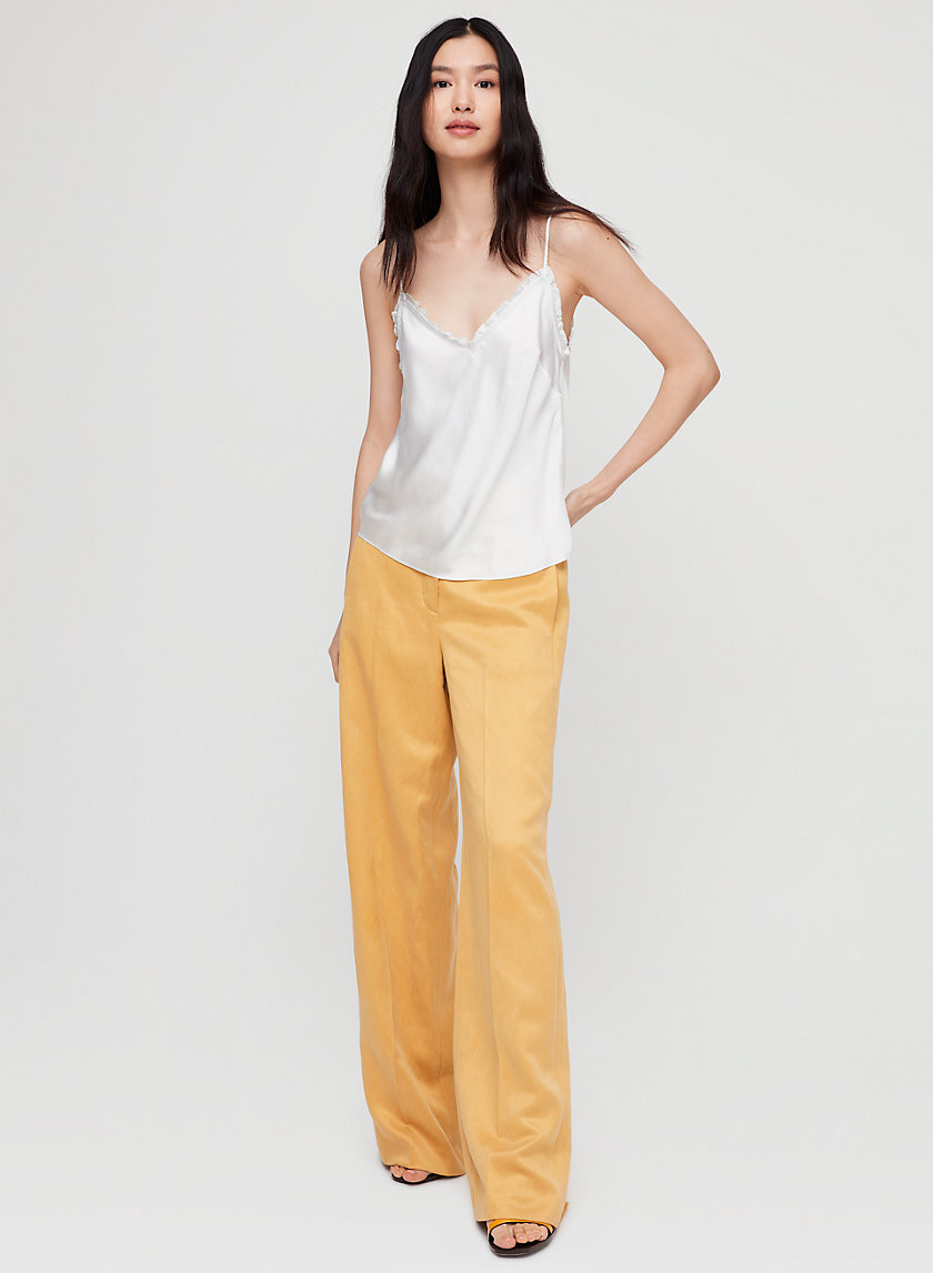 RUFFLE CAMISOLE - Satin ruffle-trim camisole RUFFLE CAMISOLE - Satin ruffle-trim camisole
