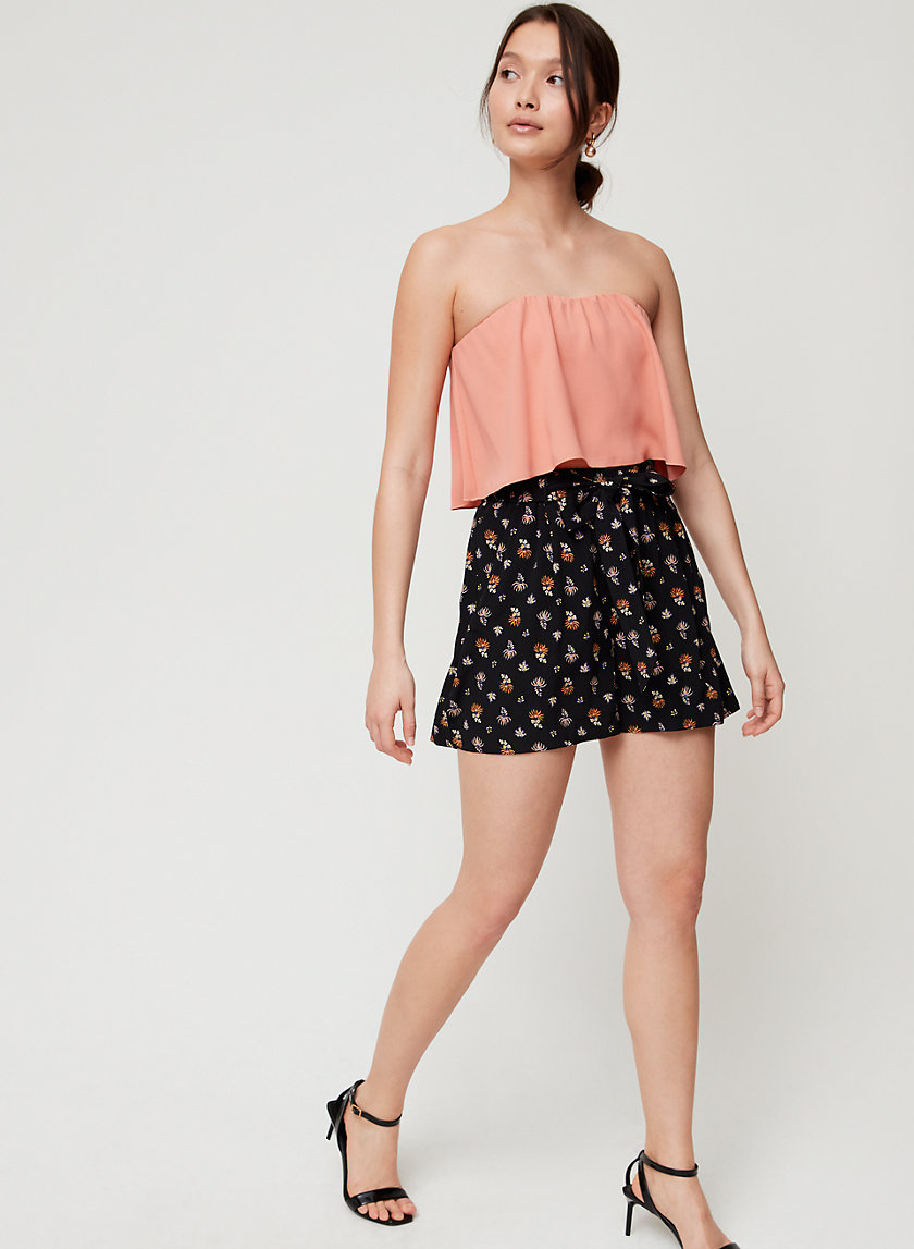 BONAVENTURE BLOUSE - Strapless flowy crop top BONAVENTURE BLOUSE - Strapless flowy crop top