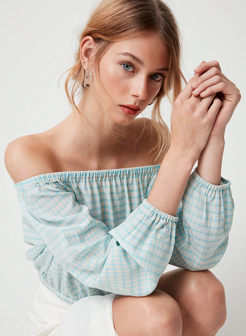 ELEANORA BLOUSE - Cropped, off-the-shoulder blouse ELEANORA BLOUSE - Cropped, off-the-shoulder blouse