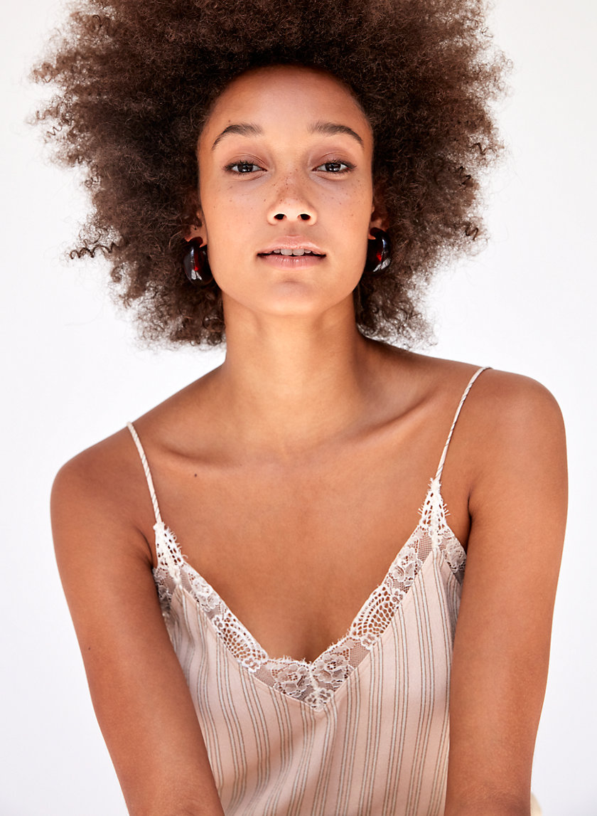 AGYNESS CAMISOLE - Cropped, lace-trimmed camisole AGYNESS CAMISOLE - Cropped, lace-trimmed camisole