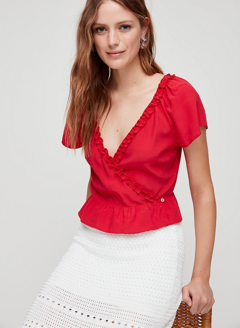 AURELIA TOP - Short Sleeve Wrap Blouse AURELIA TOP - Short Sleeve Wrap Blouse