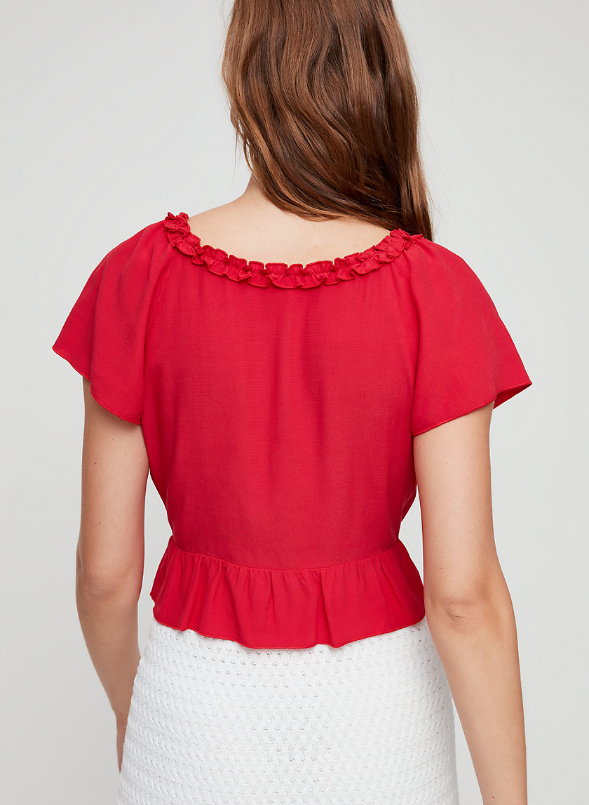 AURELIA TOP - Short Sleeve Wrap Blouse AURELIA TOP - Short Sleeve Wrap Blouse