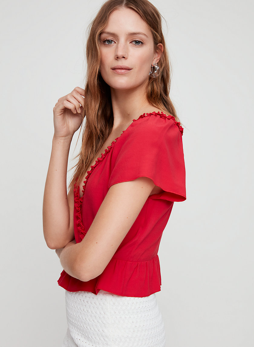 AURELIA TOP - Short Sleeve Wrap Blouse AURELIA TOP - Short Sleeve Wrap Blouse