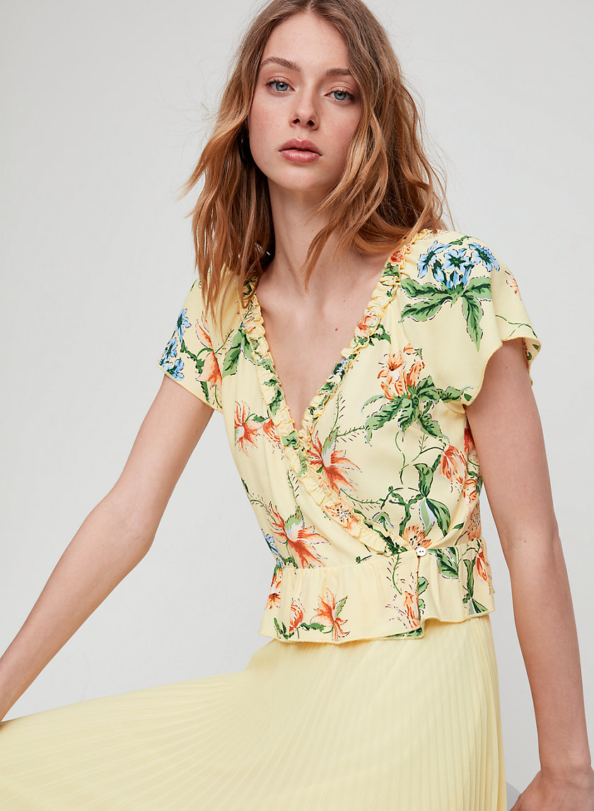 AURELIA TOP - Short-sleeve wrap blouse AURELIA TOP - Short-sleeve wrap blouse