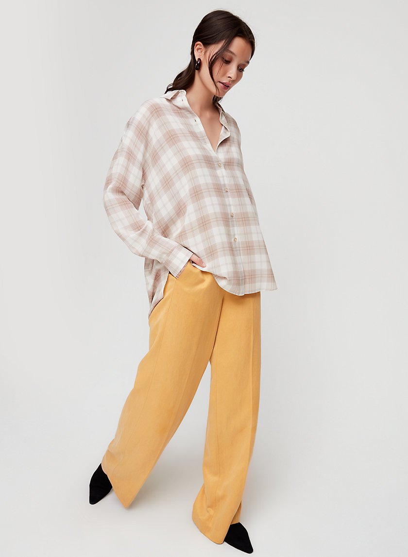 ALMA SILK SHIRT - Plaid, button-up blouse ALMA SILK SHIRT - Plaid, button-up blouse