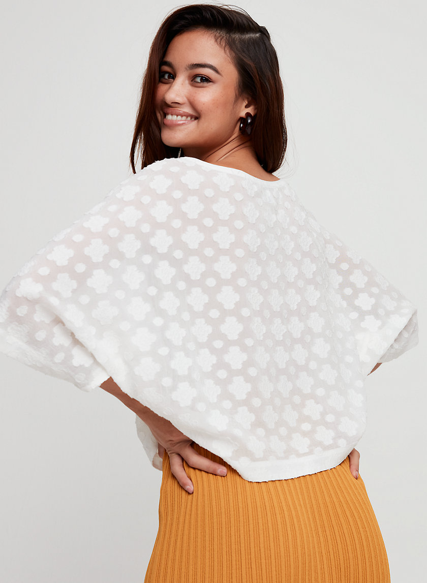 BLAYZE T-SHIRT - Cropped Short-Sleeve Jacquard Top BLAYZE T-SHIRT - Cropped Short-Sleeve Jacquard Top