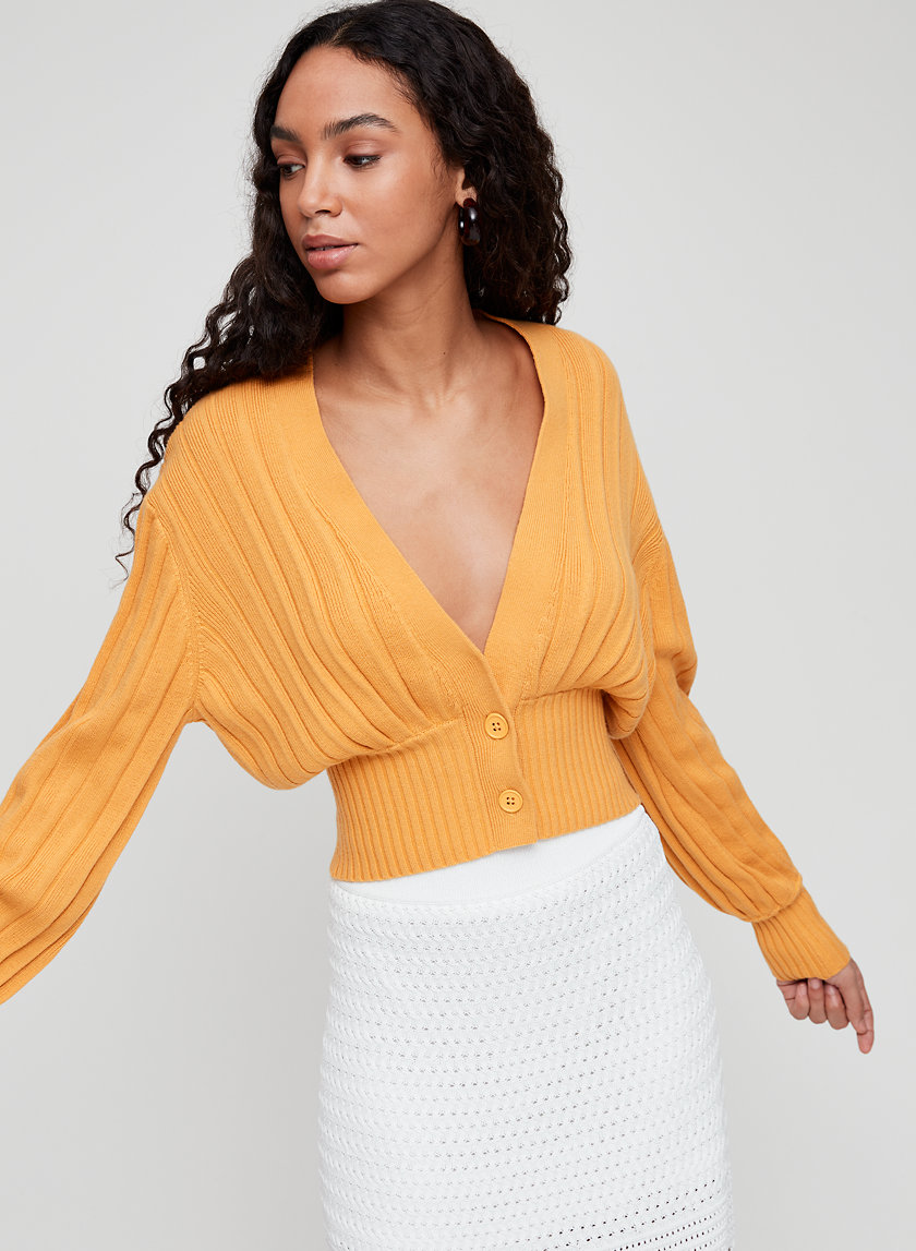THAIS CARDIGAN - Cropped, deep-V cardigan THAIS CARDIGAN - Cropped, deep-V cardigan