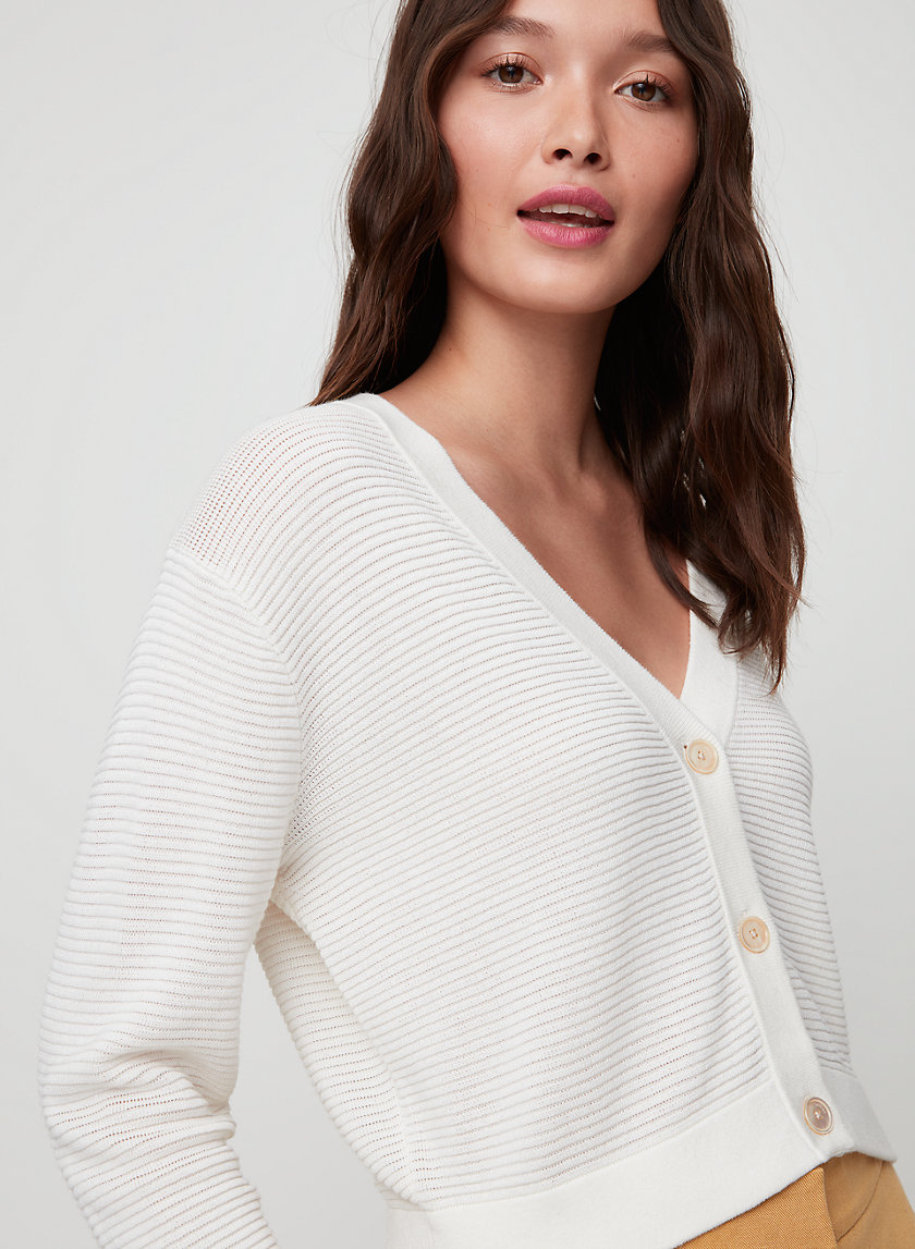 LIGHT CROPPED CARDIGAN - Cropped button-up cardigan LIGHT CROPPED CARDIGAN - Cropped button-up cardigan