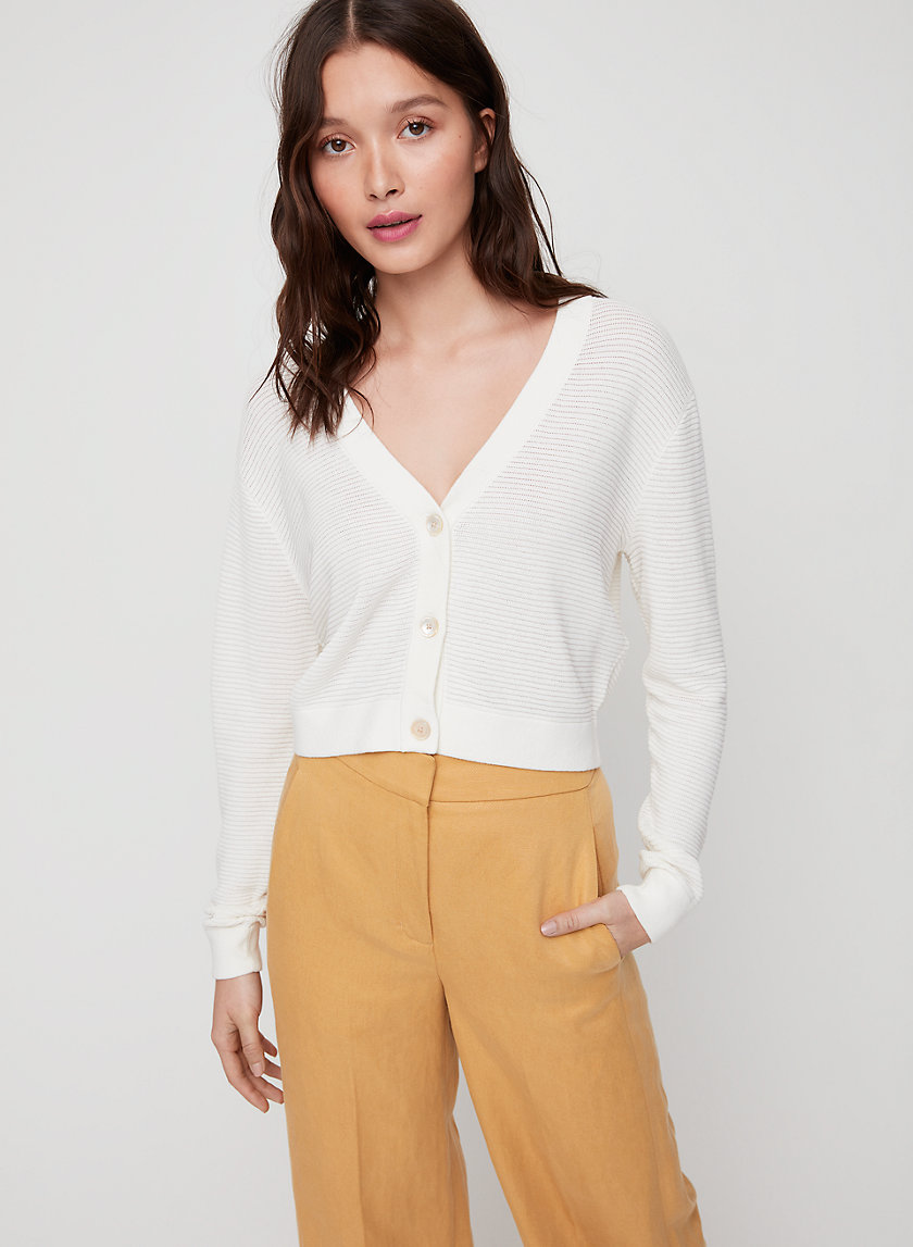LIGHT CROPPED CARDIGAN - Cropped button-up cardigan LIGHT CROPPED CARDIGAN - Cropped button-up cardigan