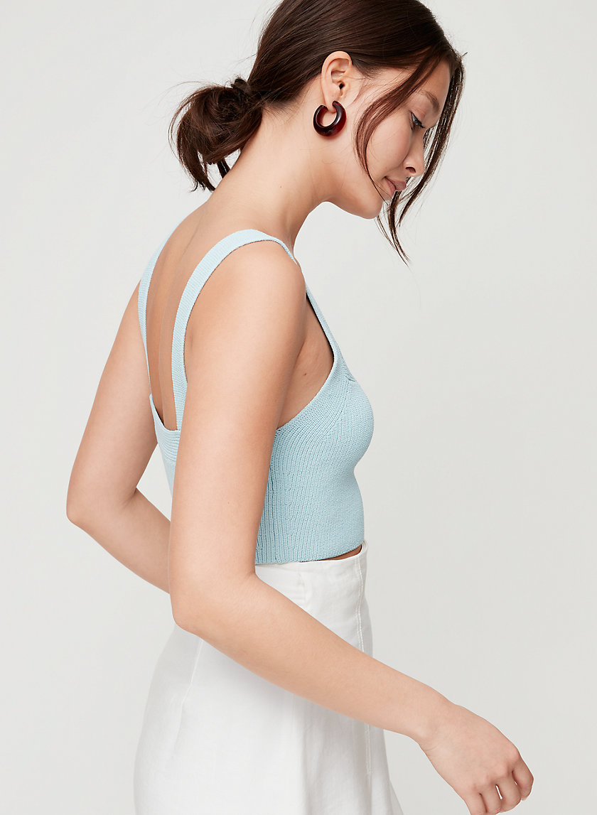 SAN CLEMENTE TOP - Cropped, knit tank top SAN CLEMENTE TOP - Cropped, knit tank top