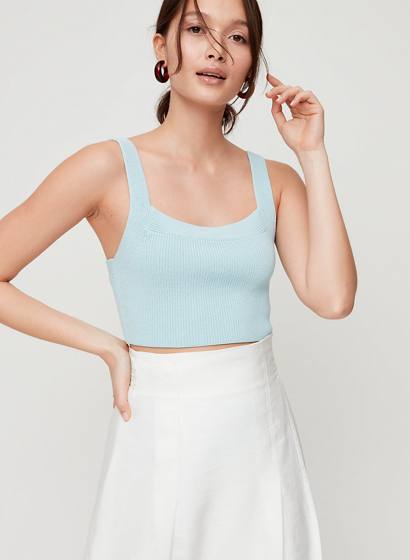 SAN CLEMENTE TOP - Cropped, knit tank top SAN CLEMENTE TOP - Cropped, knit tank top
