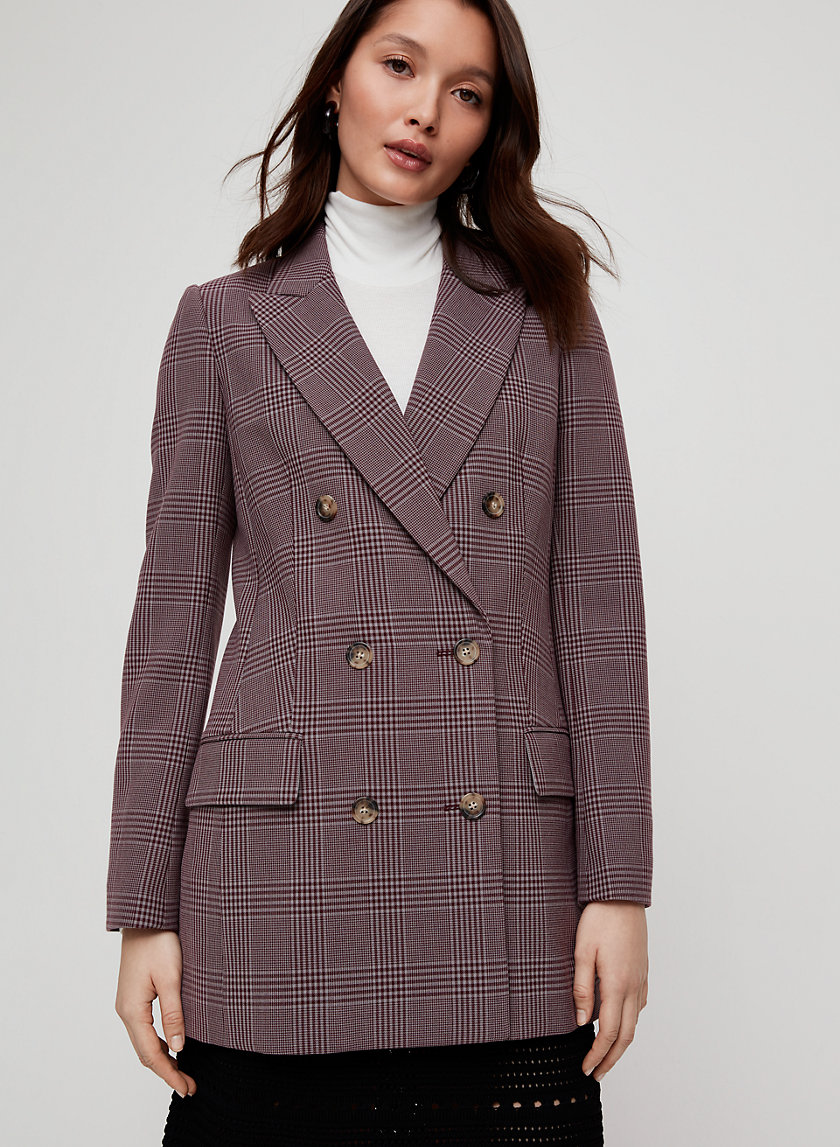 MARGAUX BLAZER - Plaid, double-breasted blazer MARGAUX BLAZER - Plaid, double-breasted blazer