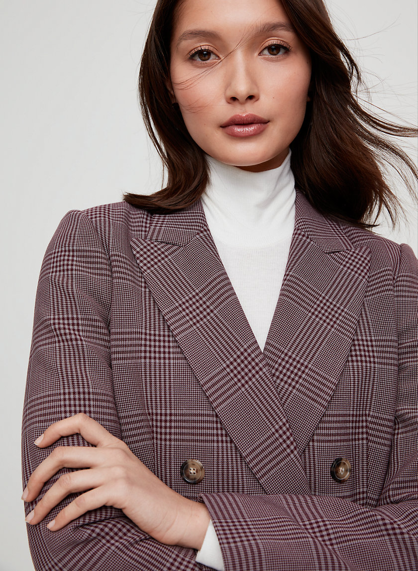 MARGAUX BLAZER - Plaid, double-breasted blazer MARGAUX BLAZER - Plaid, double-breasted blazer