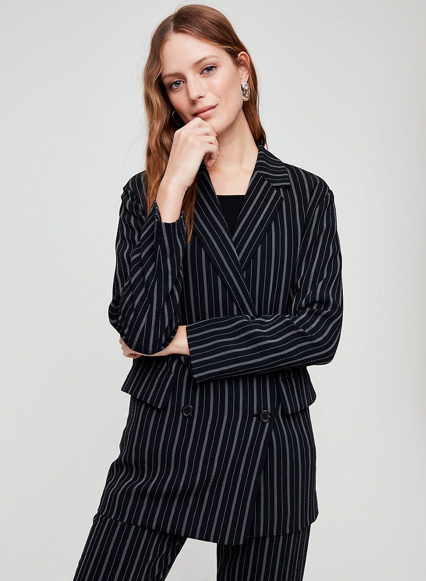 CHERRELLE JACKET - Double-breasted, pinstripe blazer CHERRELLE JACKET - Double-breasted, pinstripe blazer