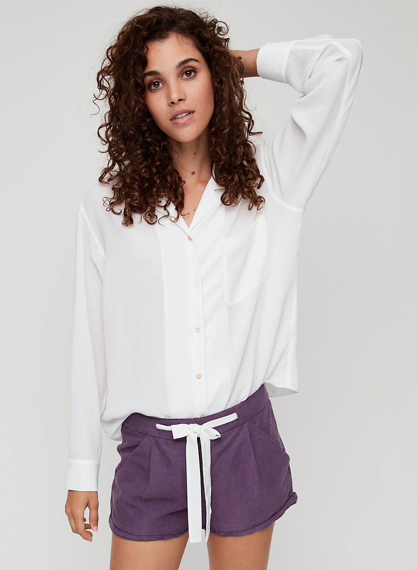 ALLEGRA SHORT - Linen-blend, tie-waist shorts ALLEGRA SHORT - Linen-blend, tie-waist shorts