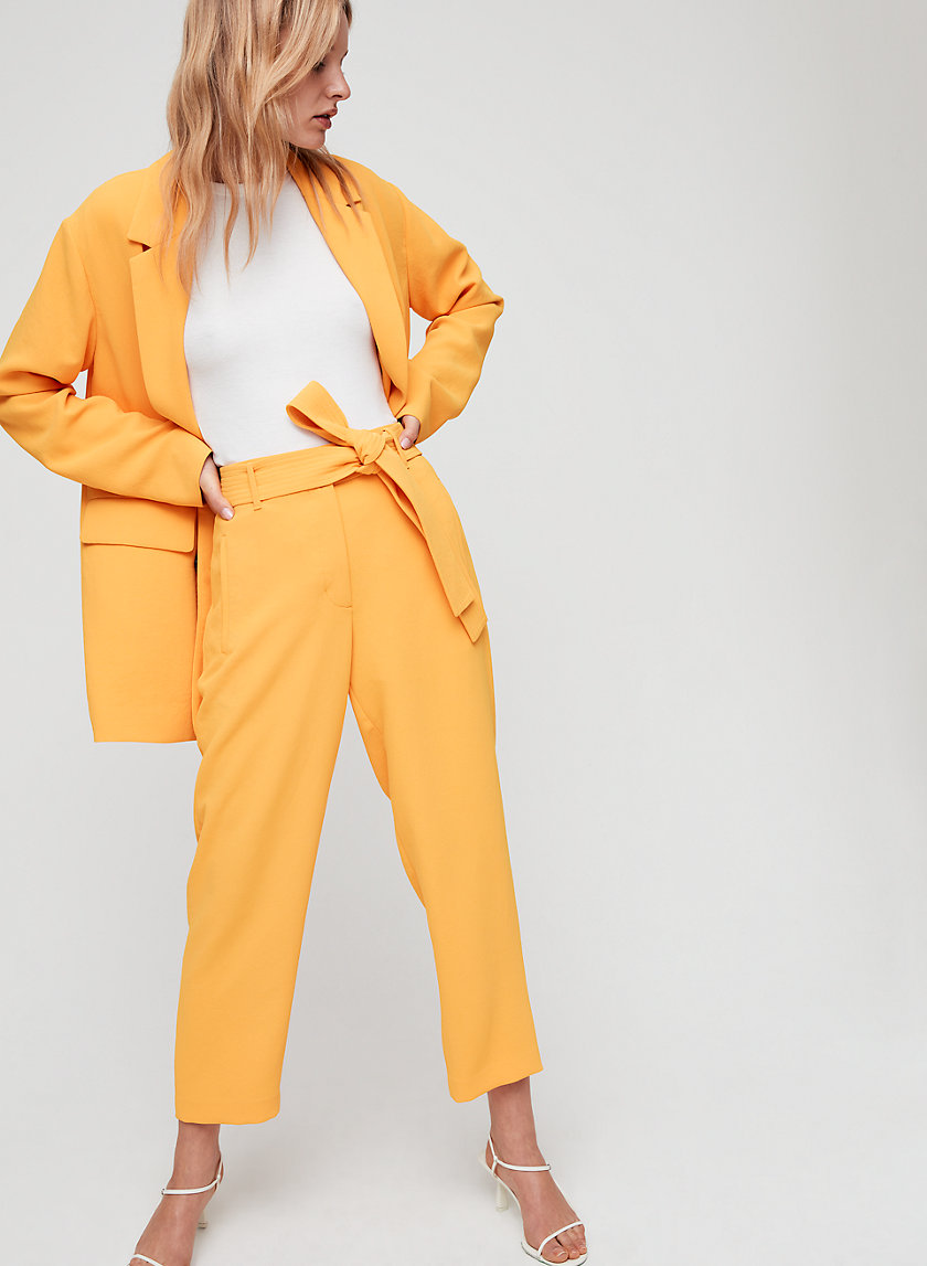 TIE-FRONT PANT - Cropped, high-waisted pants TIE-FRONT PANT - Cropped, high-waisted pants