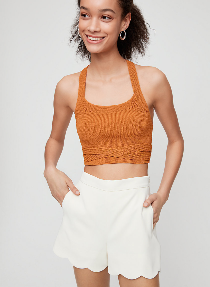 ARBRE SHORT - High-waisted scalloped shorts ARBRE SHORT - High-waisted scalloped shorts