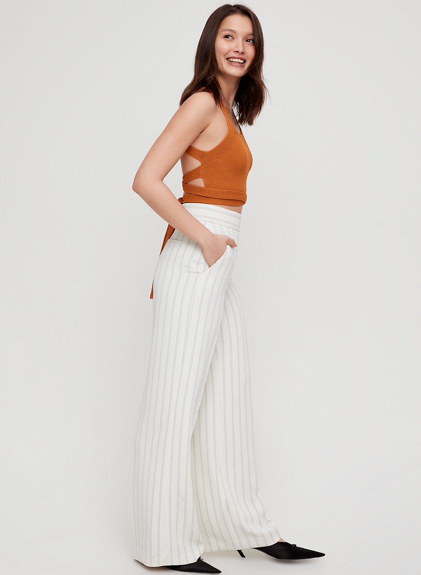 CLARISSE PANT - Wide-leg, pinstripe trousers CLARISSE PANT - Wide-leg, pinstripe trousers