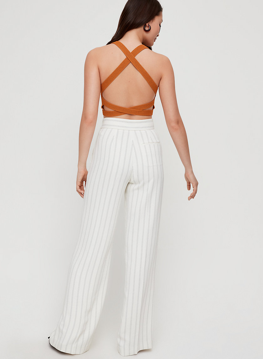 CLARISSE PANT - Wide-leg, pinstripe trousers CLARISSE PANT - Wide-leg, pinstripe trousers